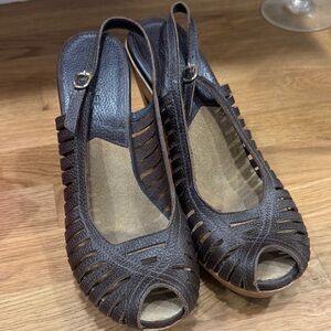 Michael Kors Brown Peep Toe Heels